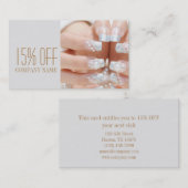 ガーリーファッション美しいネイルアーティストネイルサロン 名刺 (正面/裏面)