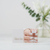 ガーリーファッション美しいネイルアーティストネイルサロン 名刺 (スタンド正面)