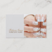 ガーリーファッション美しいネイルアーティストネイルサロン 名刺 (正面)