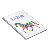 ガーリーファンタジーパーソナライズされた馬 ノートブック (右側)