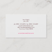 ガーリーフェイク金ゴールドの丸ピンク 名刺 (裏面)