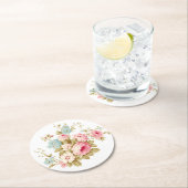 ガーリーフェミニンヴィンテージ ラウンドペーパーコースター (インサイチュ)