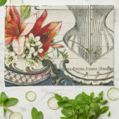 ガーリーフランスのリリー・パリジャンヴィンテージコルセット キッチンタオル (折り畳み)