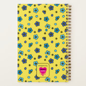 ガーリーフローラスケートイラストレーションパーソナライズされた ノートブック (裏面)