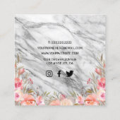 ガーリーフローラパーソナルトレーナー スクエア名刺 (裏面)