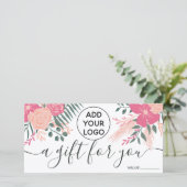 ガーリーフローラブーケ美しいロゴギフト券 (スタンド正面)