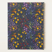 ガーリーフローラ山花かわいい紫パーソナライズされた色 プランナー手帳 (裏面)