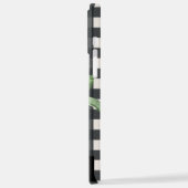 ガーリーフローラ白黒バッファロープレイド名 iPhoneケース (左側面)