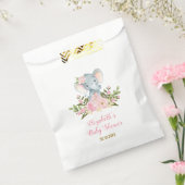 ガーリーフローラ象/ピンク金ゴールドフローラパーティー フェイバーバッグ (封をした状態)