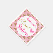 ガーリープリンセスピンク金ゴールドグリッターSweet sixteen16 スタンダードカクテルナプキン (角)