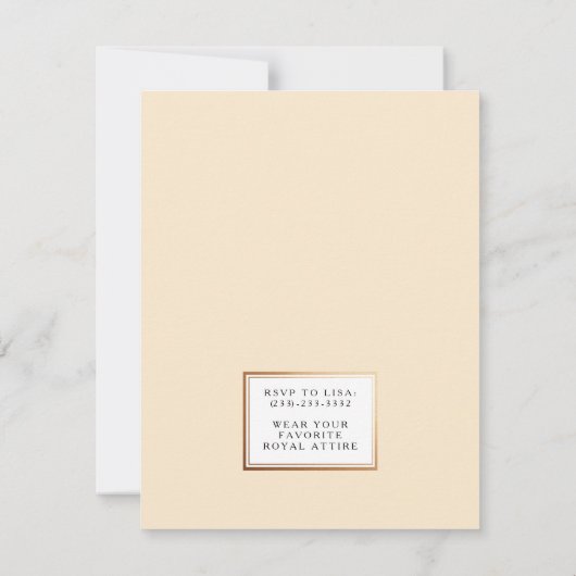 ガーリープリンセス誕生日 |テーマパーティー 招待状 (裏面)