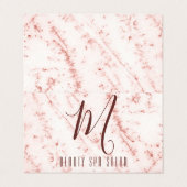 ガーリープロフェッショナルピンキーグリティタリーモノグラムサロン 名刺 (外部フラット)