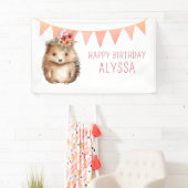 ガーリーヘッジホッグ、子供の誕生日パーティー 横断幕 (インサイチュ)