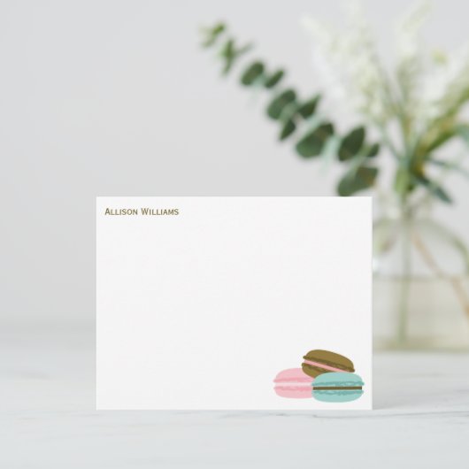 ガーリーマカロンおフランスの礼のメモカード 招待状 (スタンド正面)