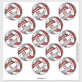 ガーリーマーングレーのバレーボールカスタム選手の名前 シール (シート)