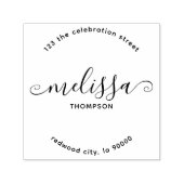 ガーリーミニマルエレガントスクリプト差出人住所 セルフインキングスタンプ (デザイン)