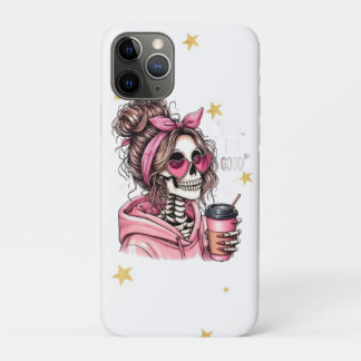 ガーリーメッシーバン スケルトンハートサングラス ピンク エス iPhone 11 PROケース