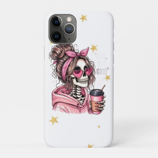 ガーリーメッシーバン スケルトンハートサングラス ピンク エス Case-Mate iPhoneケース (裏)