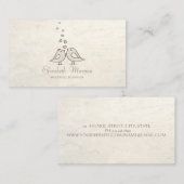 ガーリーモダンおもしろい恋の鳥 名刺 (正面/裏面)