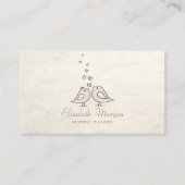 ガーリーモダンおもしろい恋の鳥 名刺 (正面)