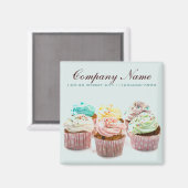 ガーリーモダンエレガントカラフルカップケーキ マグネット (正面/裏面)