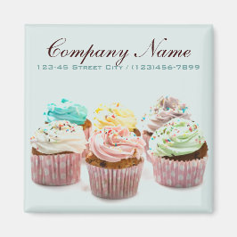 ガーリーモダンエレガントカラフルカップケーキ マグネット