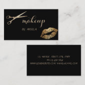 ガーリーモダンエレガントキラキラした唇 名刺 (正面/裏面)