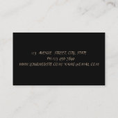 ガーリーモダンエレガントキラキラした唇 名刺 (裏面)