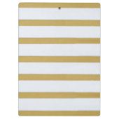 ガーリーモダンストライプ金ゴールド、金ゴールド クリップボード (裏面)