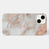 ガーリーモダンバラ金ゴールドグリッター名エレガントスクリプト Case-Mate iPhoneケース (裏面 (横))