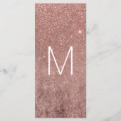 ガーリーモダンバラ金ゴールドグリッター結婚式 プログラム (裏面)