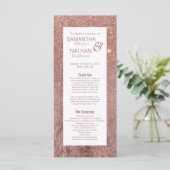 ガーリーモダンバラ金ゴールドグリッター結婚式 プログラム (スタンド正面)