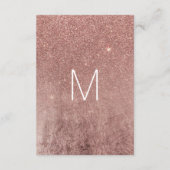 ガーリーモダンバラ金ゴールド結婚グリッター エンクロージャーカード (裏面)