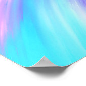 ガーリーモダンピンクブルー紫の絵を描汚染 ポスター (角)