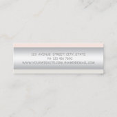 ガーリーモダンプロフェッショナル魅力的 スキニー名刺 (裏面)