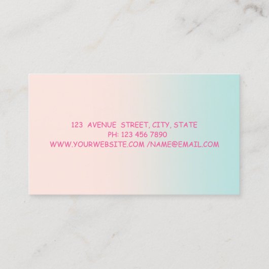 ガーリーモダンプロフェッショナル 名刺 (裏面)