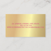 ガーリーモダンプロフェッショナル，黒，口紅 名刺 (裏面)