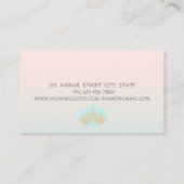 ガーリーモダン魅力的プロフェッショナル 名刺 (裏面)