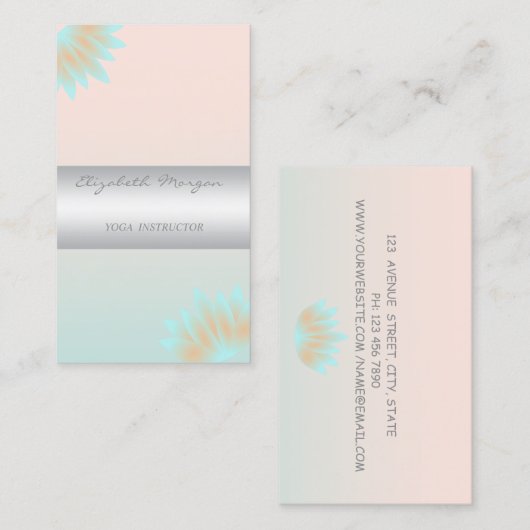 ガーリーモダン魅力的プロフェッショナル 名刺 (正面/裏面)