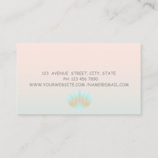 ガーリーモダン魅力的プロフェッショナル 名刺 (裏面)