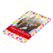 ガーリーモダン鮮やかハートパターン写真 マグネット (左側)