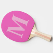 ガーリーモノグラグラデーションムほこりっぽいバラ赤面ピンク 卓球ラケット (横)