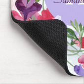 ガーリーモノグラムのスイートピーフローラ水彩 マウスパッド (コーナー)