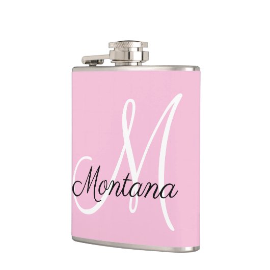 ガーリーモノグラムモダンピエレガントンク手文字 フラスク (左)