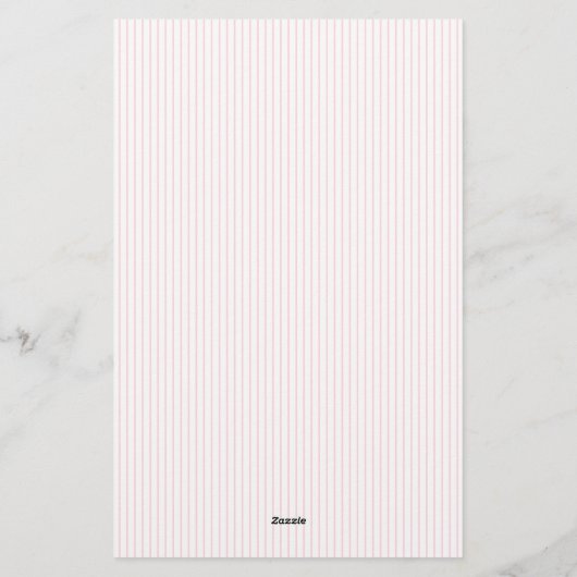 ガーリーライトピンクボウストライプと縁ど 便箋 (裏面)