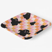 ガーリーレトロハローウィンパーティプレート ペーパープレート (傾斜あり)