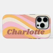 ガーリーレトロヴィンテージパーソナライズされた波名 Case-Mate iPhoneケース (裏面 (横))