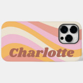 ガーリーレトロヴィンテージパーソナライズされた波名 Case-Mate iPhoneケース (裏面 (横))