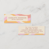 ガーリーレトロヴィンテージ波抽象芸術トレンディーフェミニン スキニー名刺 (正面/裏面)