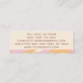 ガーリーレトロヴィンテージ波抽象芸術トレンディーフェミニン スキニー名刺 (裏面)